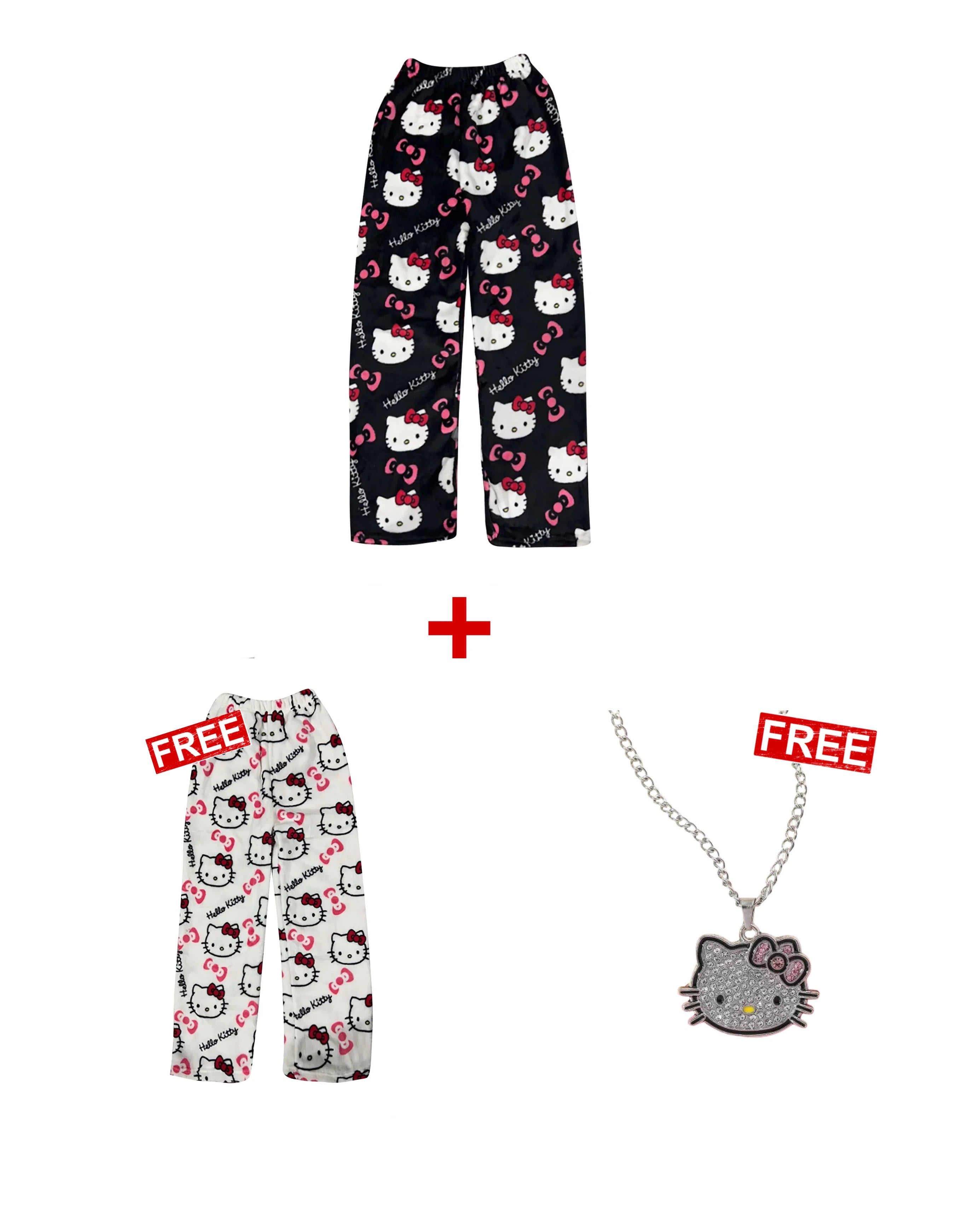 BLACK PAJAMA + FREE WHITE PAJAMA + FREE CHAIN