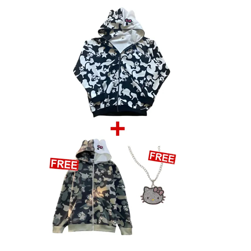 BLK SWEATER + FREE GREEN SWEATER + FREE CHAIN