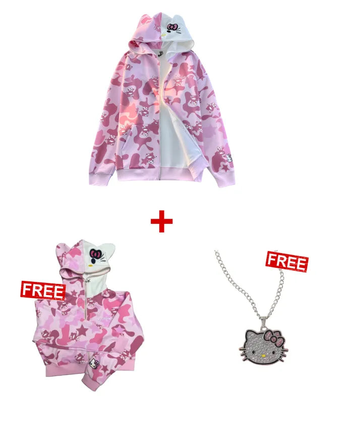 PINK SWEATER + FREE CROPPED SWEATER + FREE CHAIN