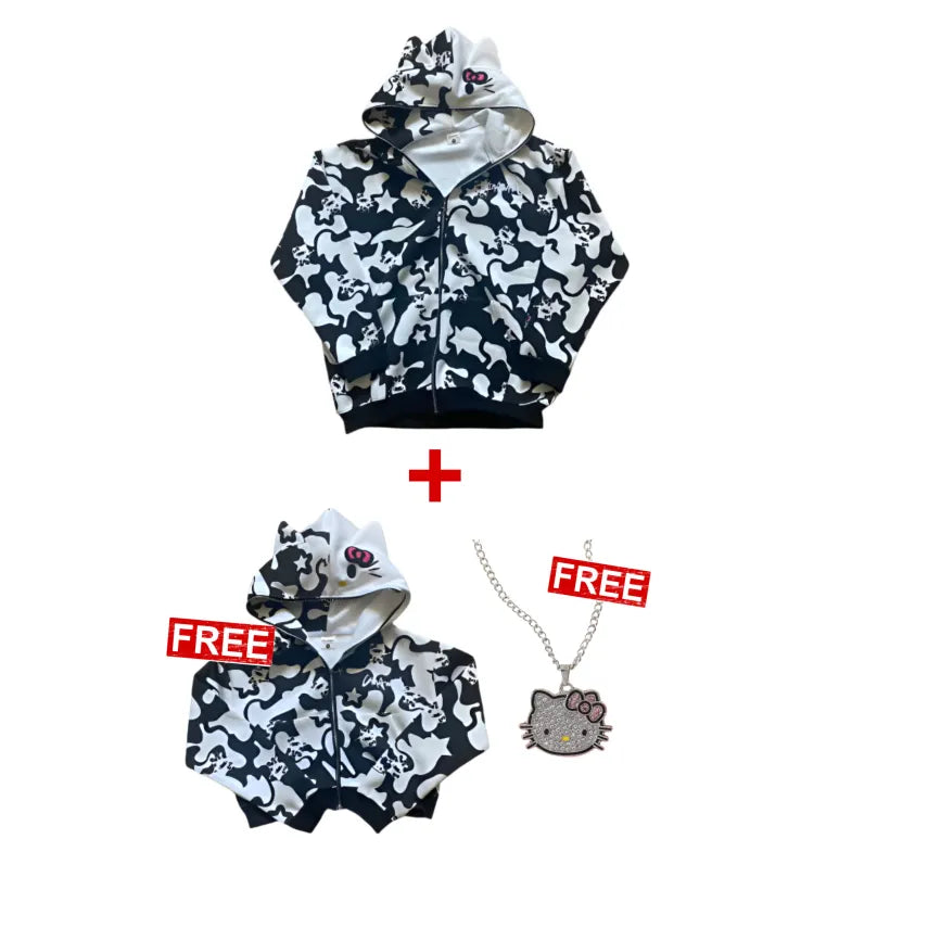 BLK SWEATER + FREE CROPPED SWEATER + FREE CHAIN
