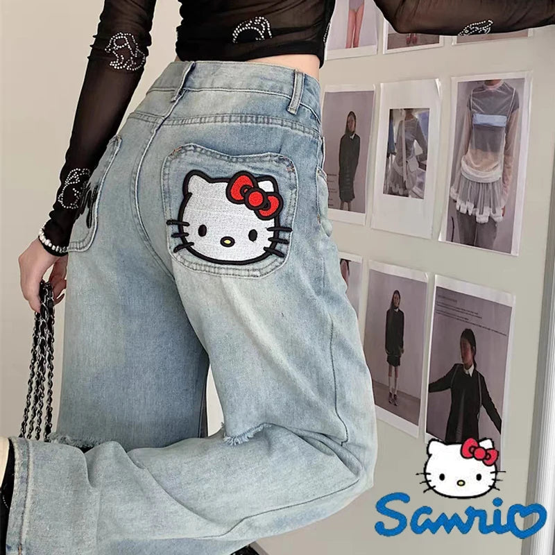 Hello Kitty Denim Delight Wide-Leg Pants