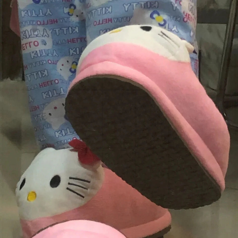 Hello Kitty Kawaii Plushie Slippers