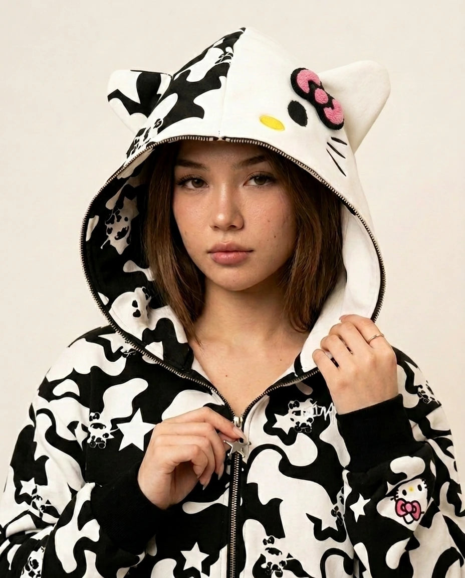 Y2K CINNAWRLD SWEATER (BLACK)